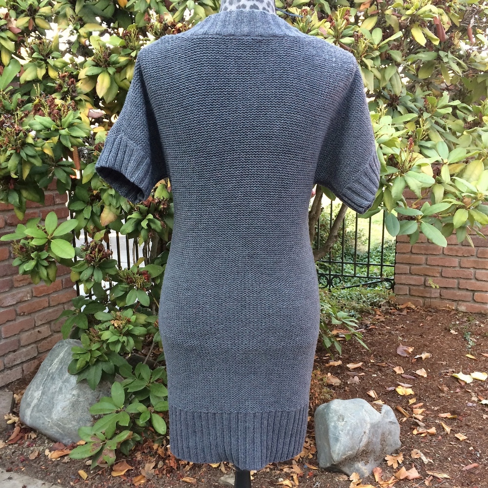 GAP Gray Cable Knit Sweater Dress - Size Medium - Picture 5 of 8